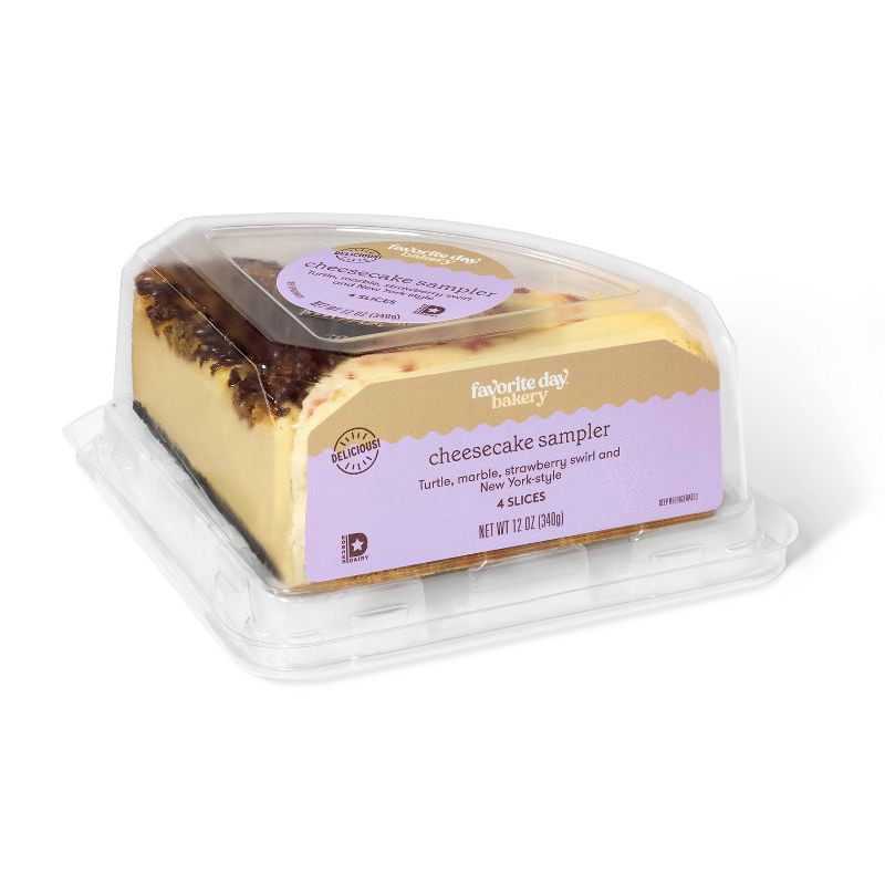slide 3 of 4, Cheesecake Sampler Slices - 12oz/4ct - Favorite Day™, 4 ct; 12 oz