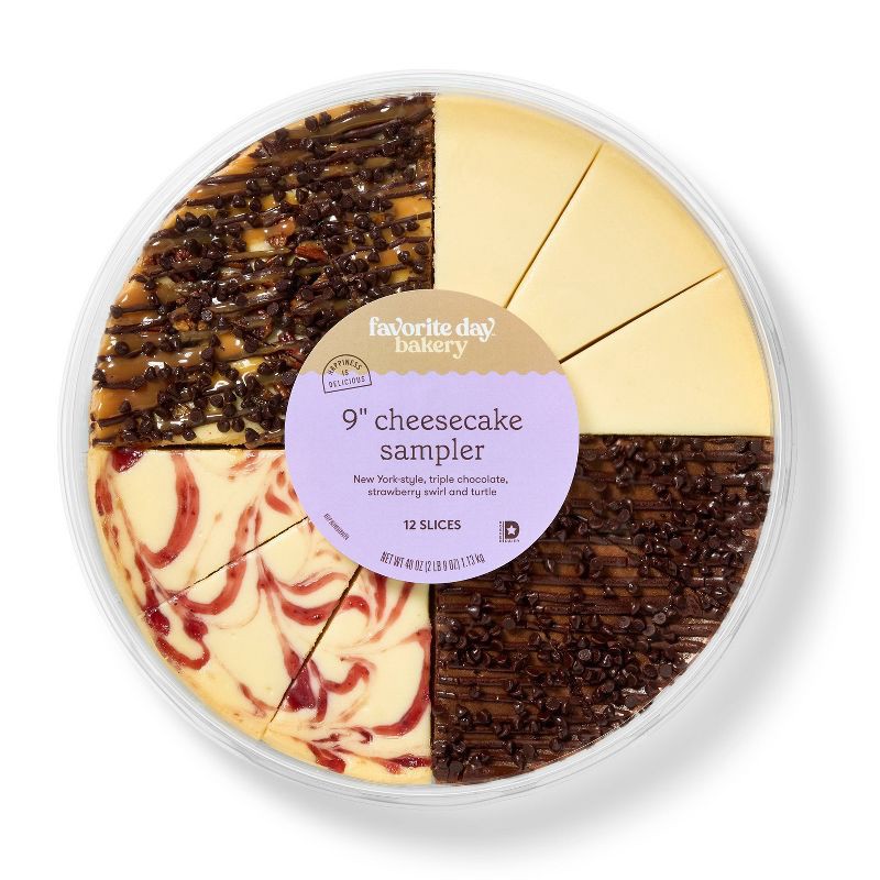 slide 1 of 3, 9" Cheesecake Sampler - 40oz/12ct- Favorite Day™, 40 oz, 12 ct
