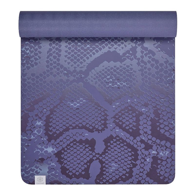 slide 1 of 6, Gaiam Studio Select Dry-Grip Yoga Mat Snake - Purple - (5mm), 1 ct