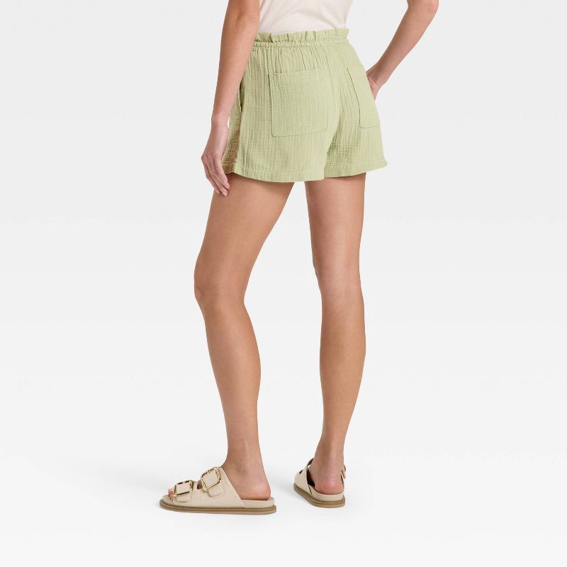slide 2 of 3, Women's High-Rise Pull-On Shorts - Universal Thread™ Olive Green S, 1 ct