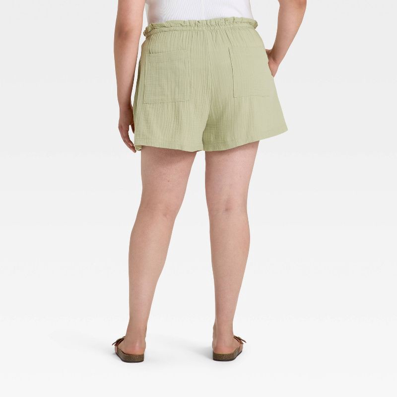 slide 2 of 3, Women's High-Rise Pull-On Shorts - Universal Thread™ Olive Green XXL, 1 ct