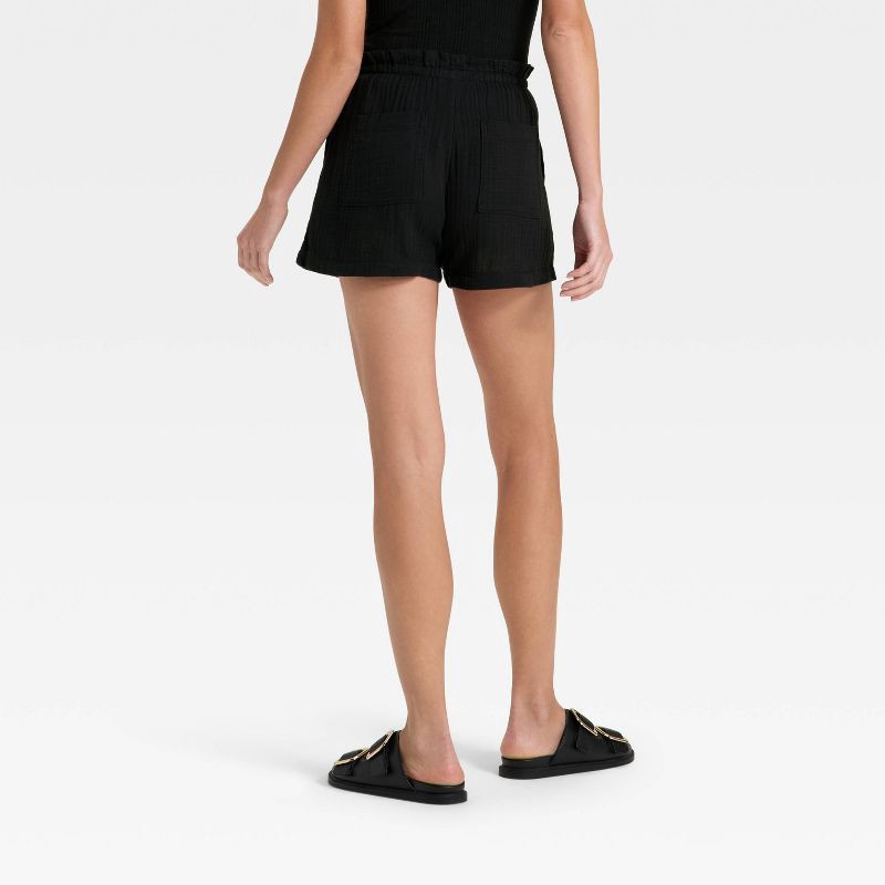 slide 2 of 3, Women's High-Rise Pull-On Shorts - Universal Thread™ Black S, 1 ct