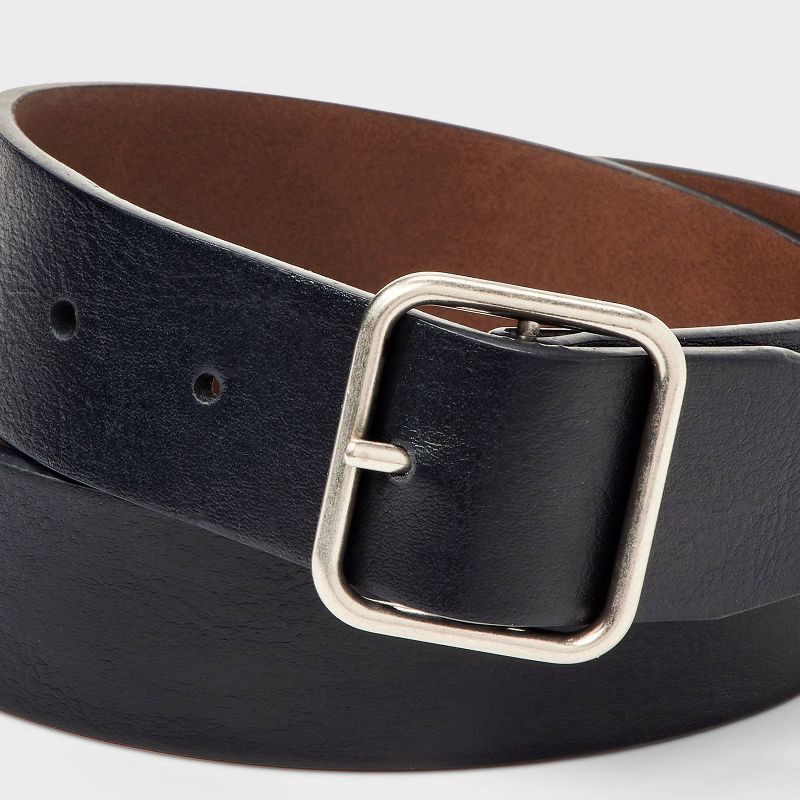 slide 4 of 4, Boys' Solid Reversible Belt - Cat & Jack™ Black/Brown L, 1 ct