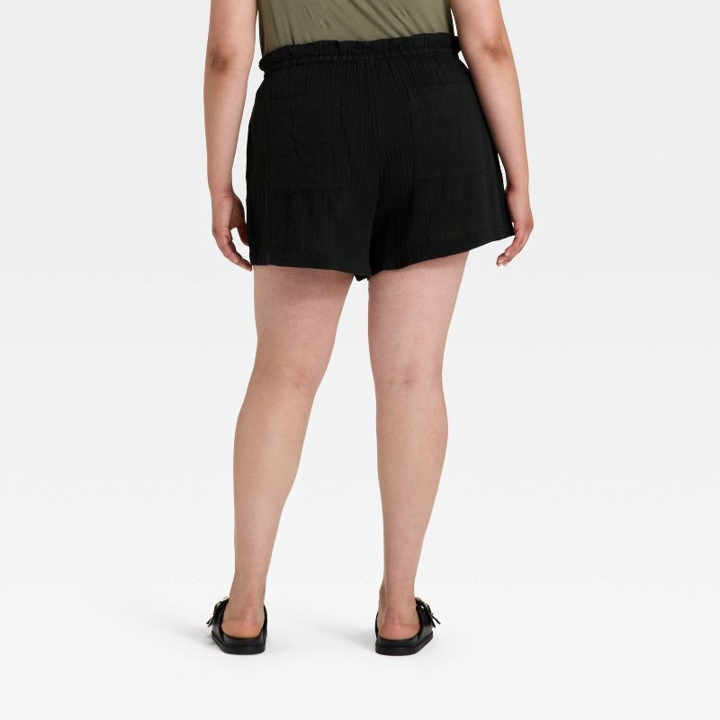slide 2 of 3, Women's High-Rise Pull-On Shorts - Universal Thread™ Black XXL, 1 ct