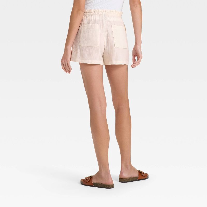 slide 2 of 3, Women's High-Rise Pull-On Shorts - Universal Thread™ Cream S, 1 ct
