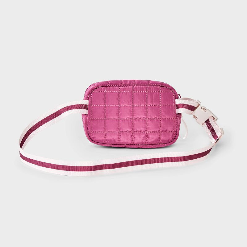 slide 2 of 4, Girls' Quilted Fanny Crossbody Bag - Cat & Jack™ Maroon, 1 ct