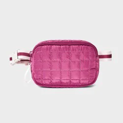 Girls' Quilted Fanny Crossbody Bag - Cat & Jack™ Maroon