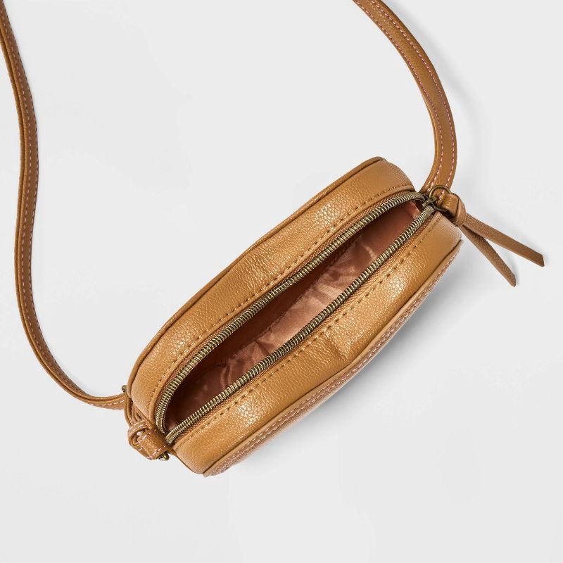 slide 3 of 4, Girls' Heart Shaped Crossbody Bag - Cat & Jack™ Brown, 1 ct