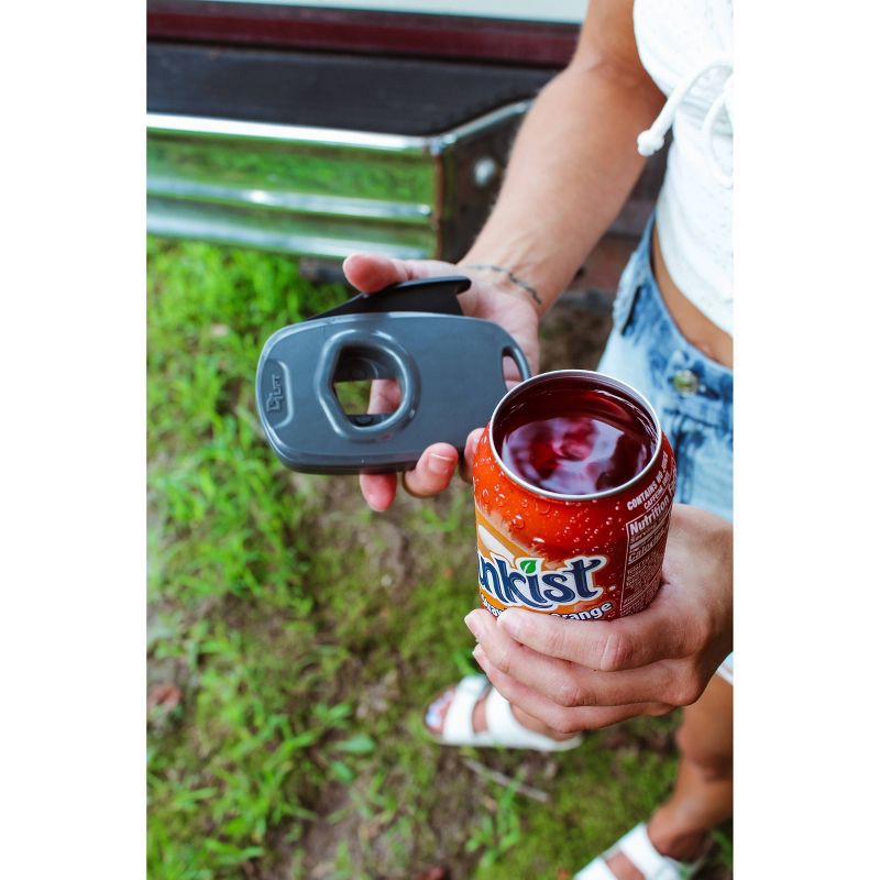 slide 12 of 18, Draft Top Topless Beverage Can Opener Black, 1 ct