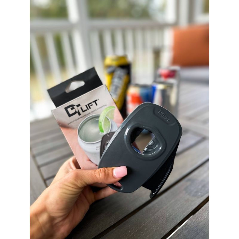 slide 15 of 18, Draft Top Topless Beverage Can Opener Black, 1 ct