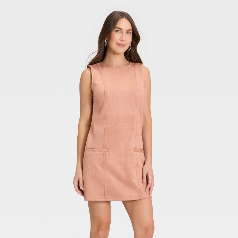 light pink suede dress Suede Draped Lace Maxi Dress in Pink