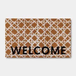 1'6"x2'6" Welcome Rectangle Outdoor Door Mat White - Threshold™