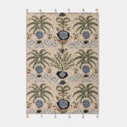5'x7' Tropical Ikat Rectangular Woven Outdoor Area Rug - Threshold™