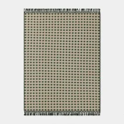 5'x7' Cane Rectangular Woven Outdoor Area Rug Heathered Green - Threshold™