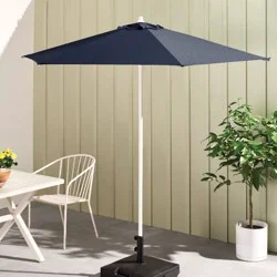 Tempera 4.72"x49.21" Round Outdoor Patio Market Umbrella Blue