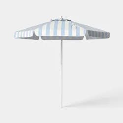 7.5" Round Valance Outdoor Patio Umbrella Blue Stripe - Room Essentials™
