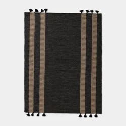 5'x7' Pecan Rectangular Woven Outdoor Area Rug Charcoal Gray - Threshold™