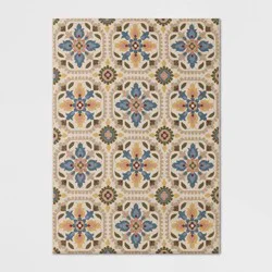5'x7' Nomad Rectangular Woven Outdoor Area Rug Beige - Threshold™