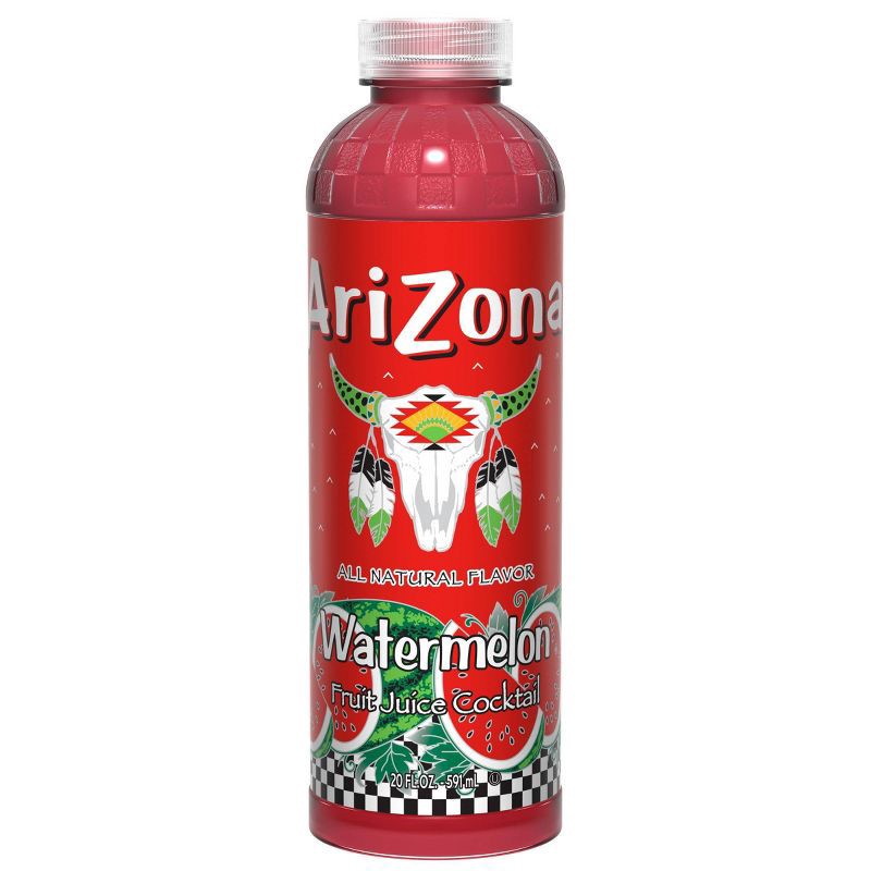 slide 1 of 4, AriZona Watermelon Juice Cocktail - 20 fl oz, 20 fl oz