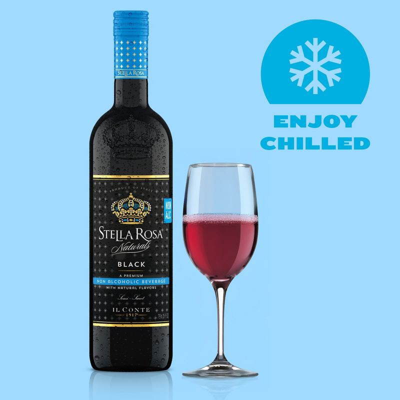 slide 5 of 15, Stella Rosa Naturals Non-Alcoholic Black Wine - 750ml Bottle, 750 ml