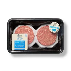 Fresh Ground Beef Patties 80% lean 20% fat 10ct/32oz - Good & Gather™
