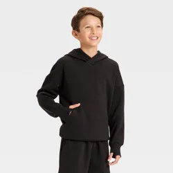 Boys' Fleece Hoodie Sweatshirt - art class™ Black L