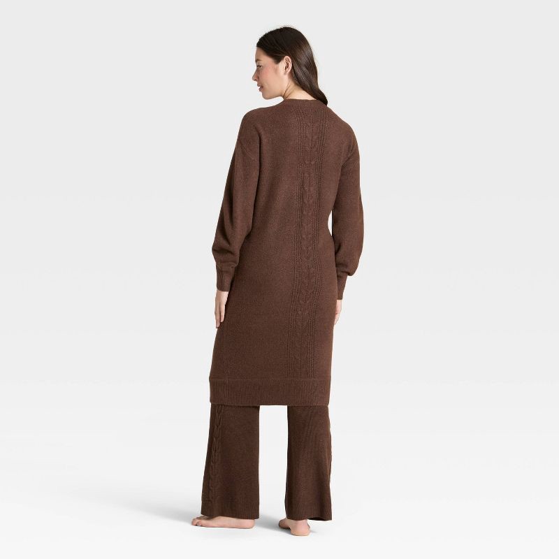slide 2 of 3, Women's Sweater Robe - Auden™ Heather Brown XL/XXL, 1 ct