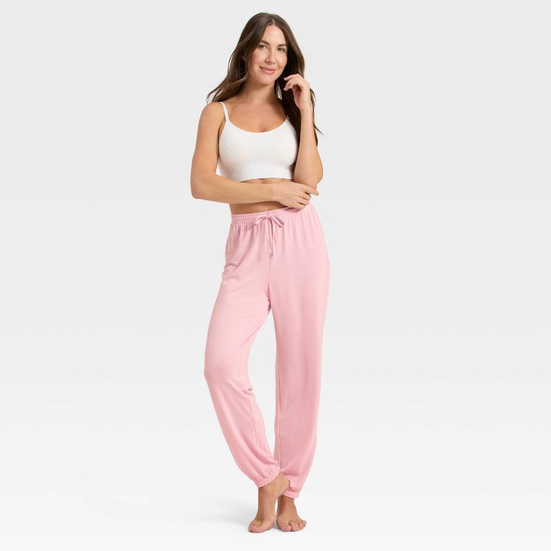 slide 5 of 5, Women's Jersey Jogger Pajama Pants - Auden™ Light Pink S, 1 ct