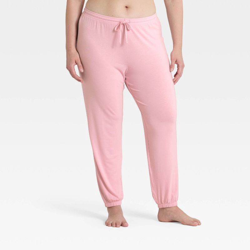 slide 4 of 5, Women's Jersey Jogger Pajama Pants - Auden™ Light Pink S, 1 ct