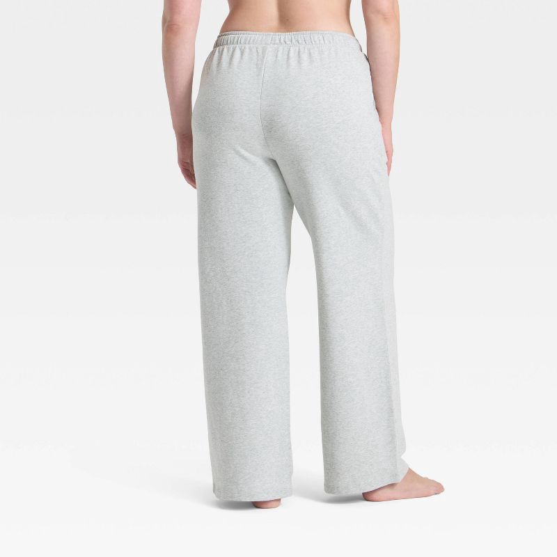 slide 5 of 5, Women's Fleece Wide Leg Sweatpants - Auden™ Gray M, 1 ct