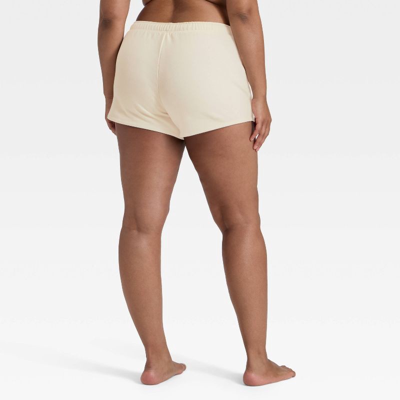 slide 5 of 5, Women's Fleece Shorts - Auden™ Cream XXL, 1 ct