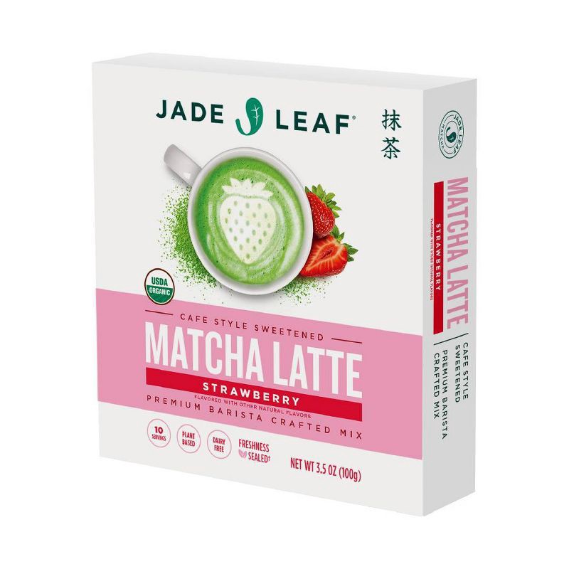 slide 7 of 8, Jade Leaf Matcha Organic Cafe Style Strawberry Flavored Matcha Latte Mix - 3.5oz, 3.5 oz
