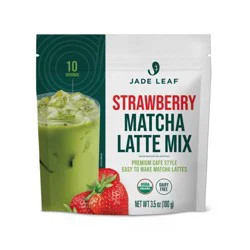 Jade Leaf Matcha Organic Cafe Style Strawberry Flavored Matcha Latte Mix - 3.5oz