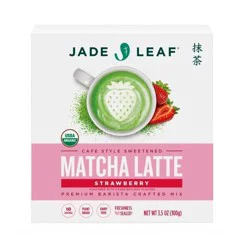 Jade Leaf Matcha Organic Cafe Style Strawberry Flavored Matcha Latte Mix - 3.5oz