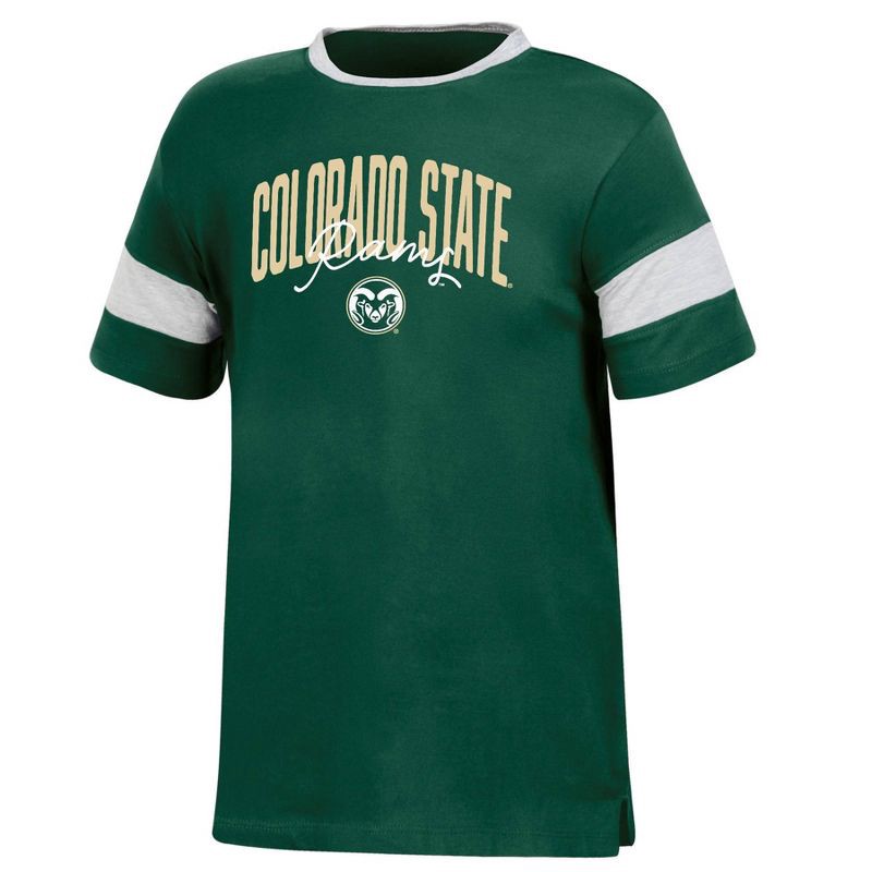 slide 1 of 3, NCAA Colorado State Rams Girls' Knot T-Shirt - S, 1 ct