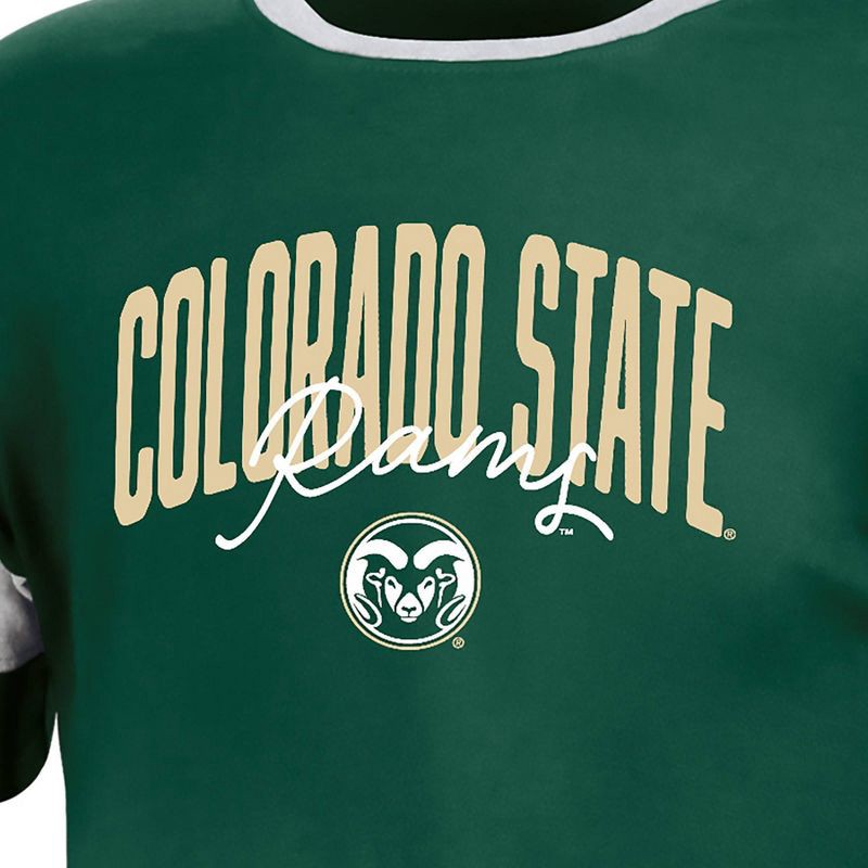 slide 3 of 3, NCAA Colorado State Rams Girls' Knot T-Shirt - M: Relaxed Fit, Lightweight Jersey, 1 ct
