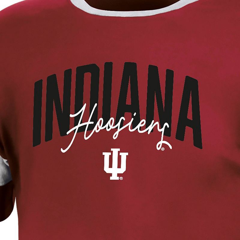 slide 3 of 3, NCAA Indiana Hoosiers Girls' Knot T-Shirt - XL, 1 ct