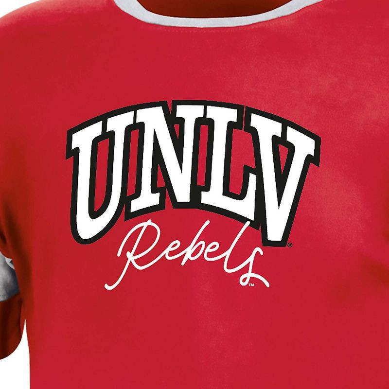 slide 3 of 3, NCAA UNLV Rebels Girls' Knot T-Shirt - M: Cotton-Polyester Blend, Relaxed Fit, 1 ct