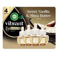 Air Wick Vibrant Plug-in Scented Oil Air Freshener Refills - Sweet Vanilla & Shea Butter - 4pk