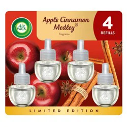 Air Wick Plug-in Scented Oil Air Freshener Refills - Apple Cinnamon Medley - 4pk