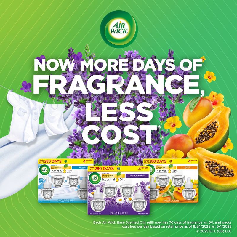 slide 3 of 9, Air Wick Scented Oil Air Freshener Refills - Summer Delights - 4pk, 4 ct