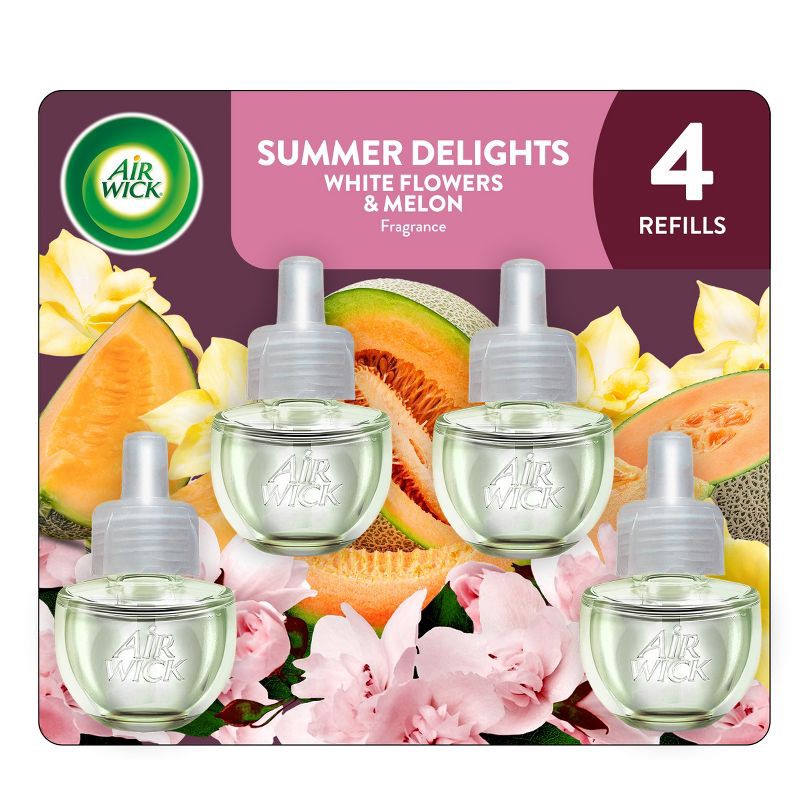 slide 1 of 9, Air Wick Scented Oil Air Freshener Refills - Summer Delights - 4pk, 4 ct
