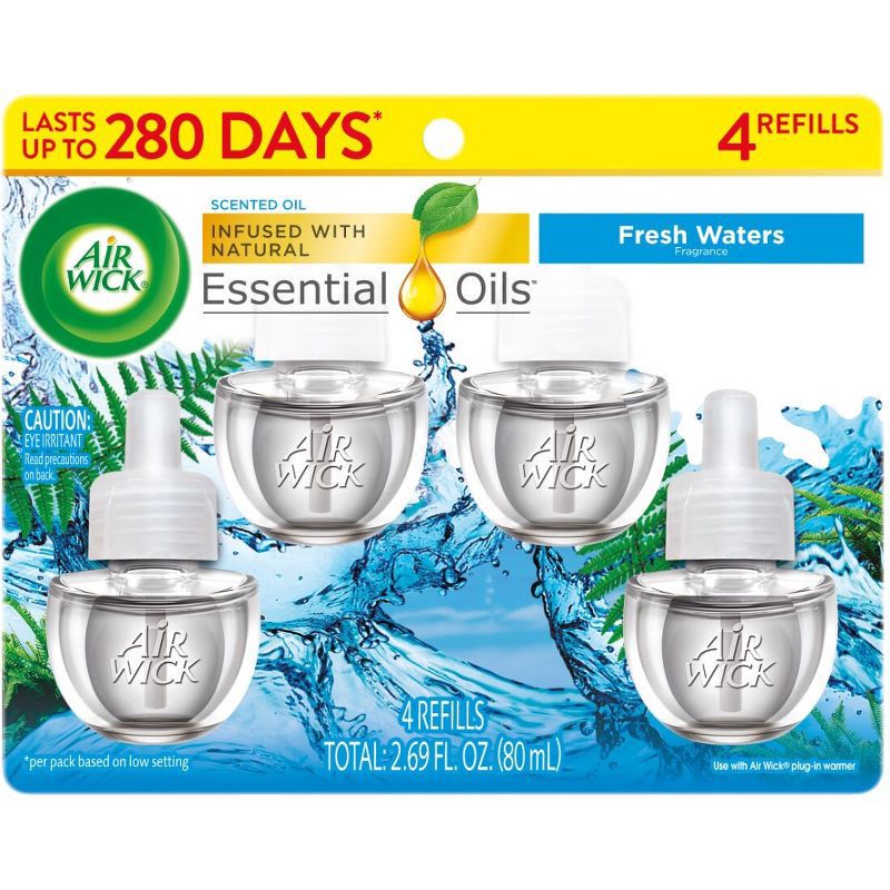 slide 2 of 9, Air Wick Plug-in Scented Oil Air Freshener Refills - 4pk, 4 ct