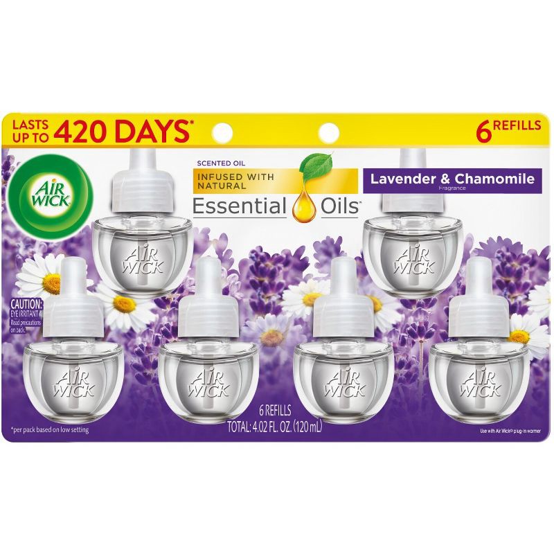slide 2 of 9, Air Wick Plug-in Scented Oil Air Freshener Refills - Lavender - 6pk, 6 ct