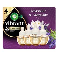 Air Wick Vibrant Plug-in Scented Oil Air Freshener Refills - Lavender & Waterlily - 4pk
