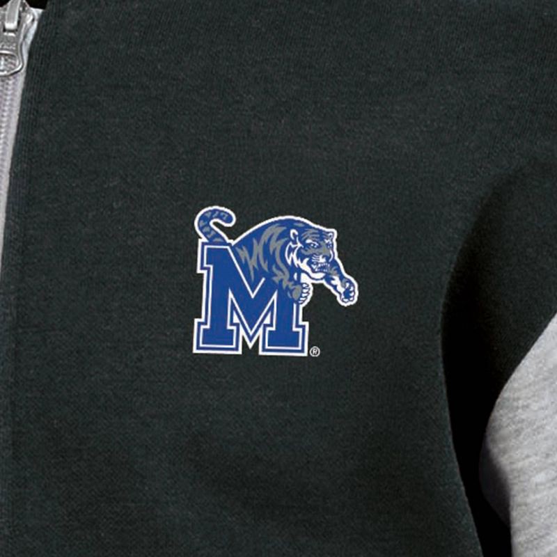 slide 3 of 3, NCAA Memphis Tigers Boys' Buffalo Checkered Fleece T-Shirt - M: Lightweight Cotton-Poly Pullover with Zip-Off Hood, 1 ct