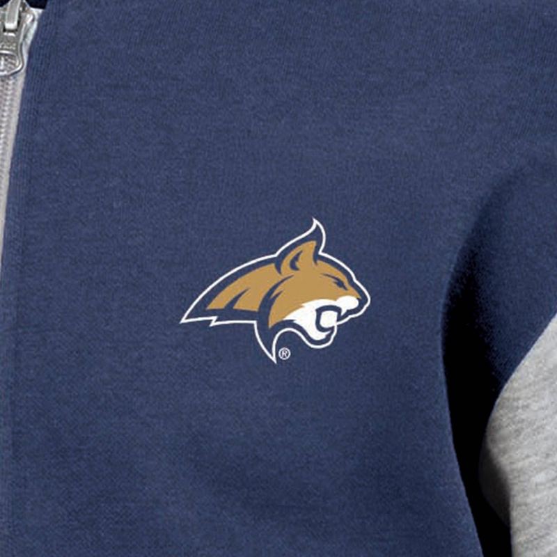 slide 3 of 3, NCAA Montana State Bobcats Boys' Buffalo Checkered Fleece T-Shirt - M: Cotton-Polyester Blend, Zip-Off Hood, 1 ct