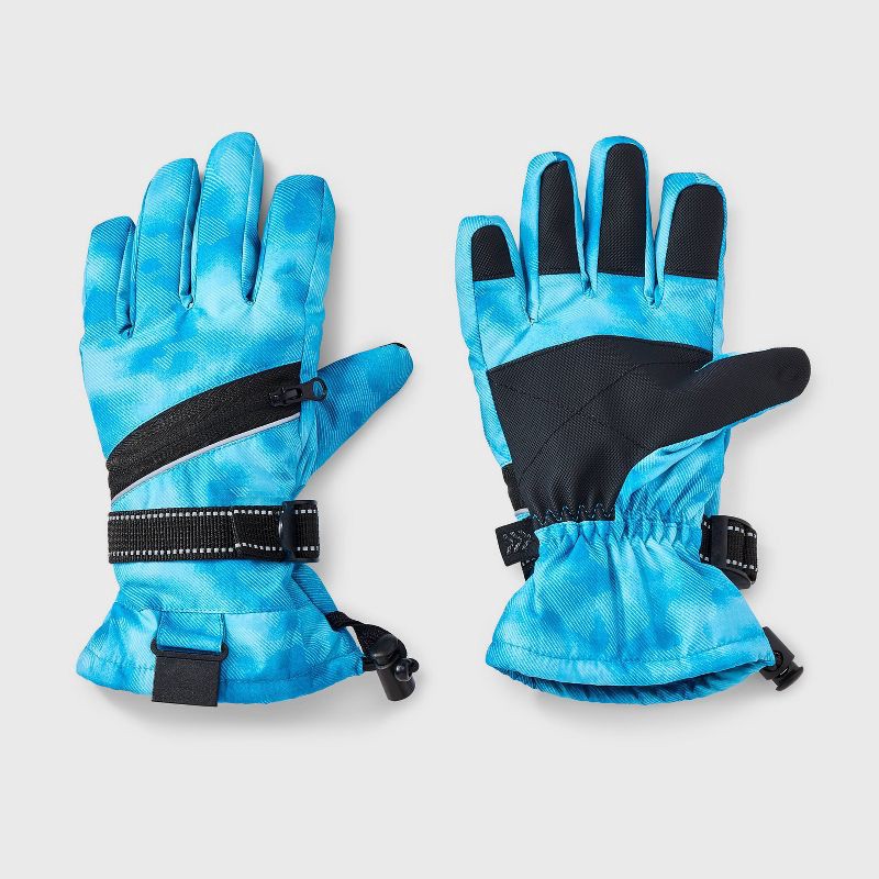 slide 1 of 3, Boys' Premium Ski Glove - All In Motion™ Blue 5-7, 1 ct