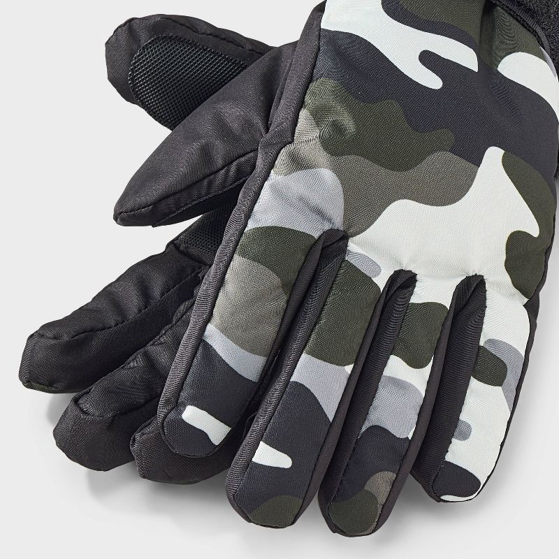 slide 2 of 3, Boys' Ski Glove - Cat & Jack™ Black 4-7, 1 ct