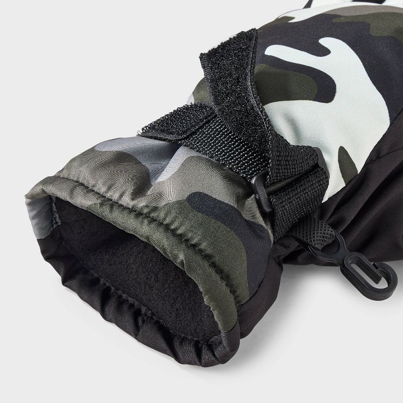 slide 3 of 3, Boys' Ski Glove - Cat & Jack™ Black 4-7, 1 ct